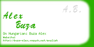 alex buza business card